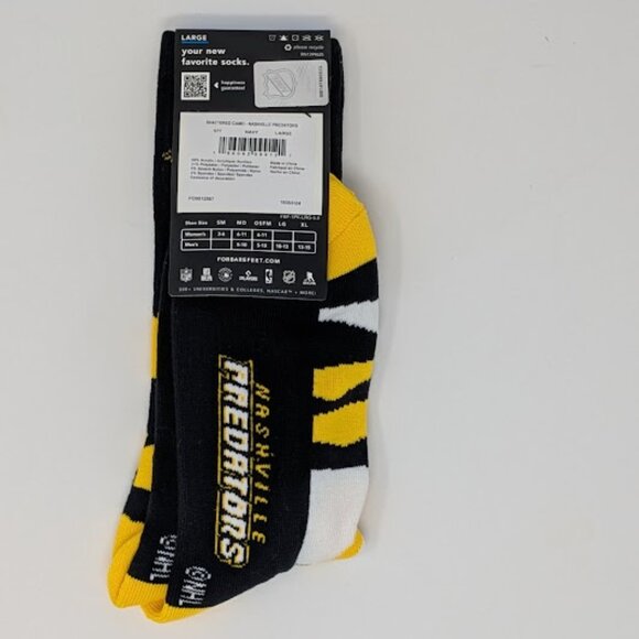 Nashville Predators Shattered Camo Crew Socks (NHL Licensed, Size L) - Picture 3 of 3